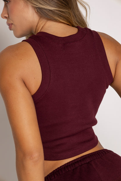 SERENA TANK TOP BURGUNDY