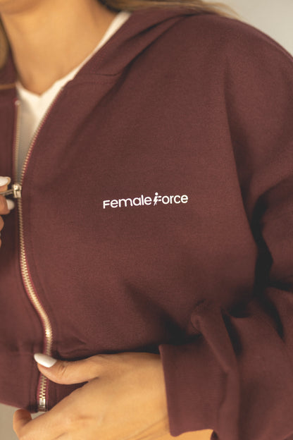 HOODIE VELVET LOUNGE BURGUNDY