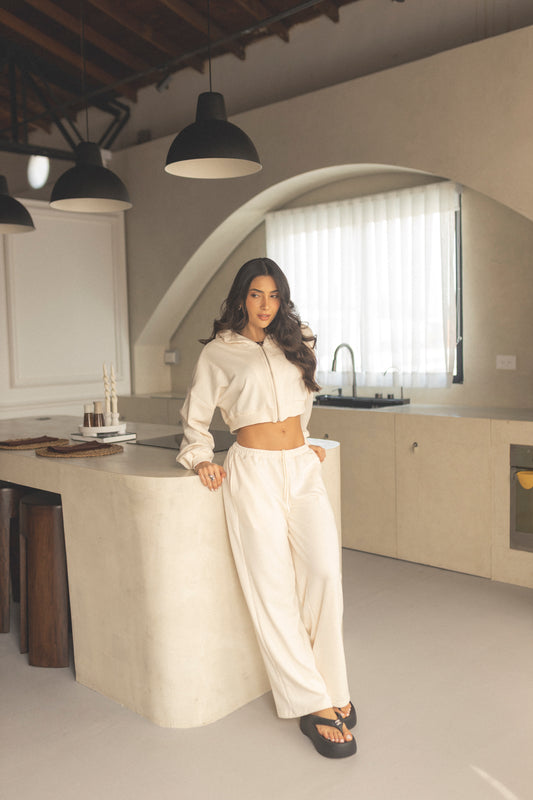 VELVET LOUNGE SET CREAM