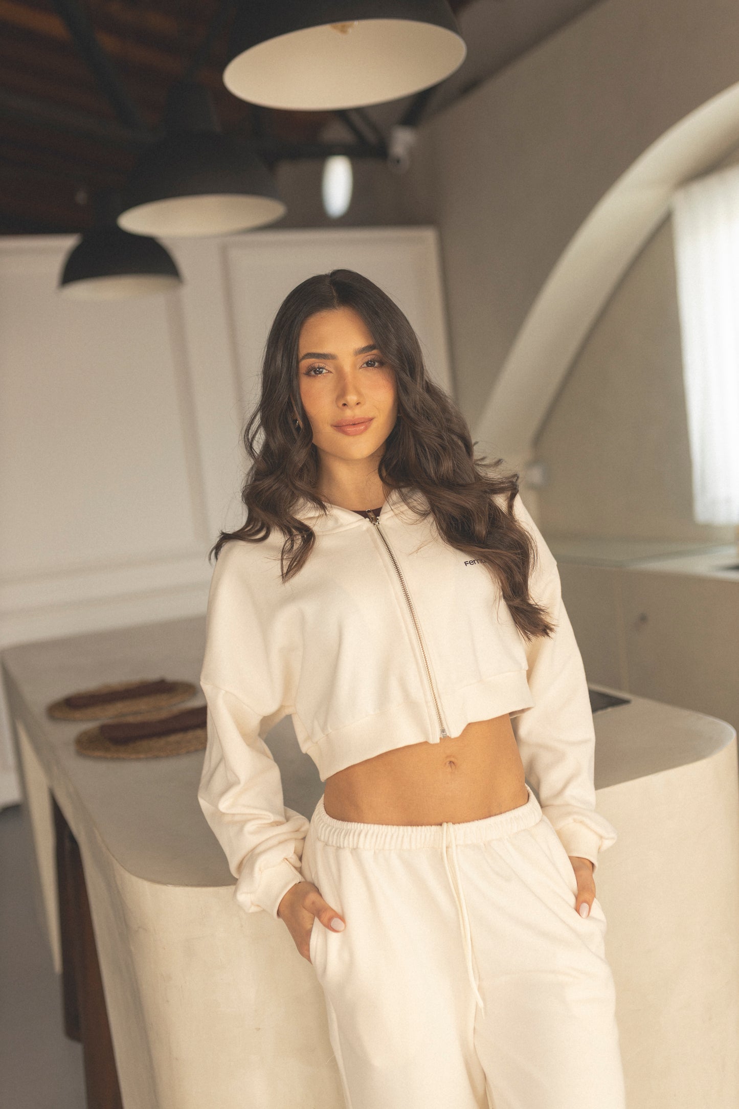 VELVET LOUNGE SET CREAM