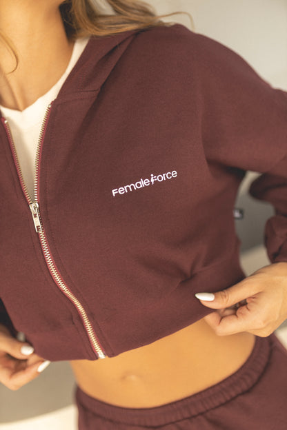 HOODIE VELVET LOUNGE BURGUNDY